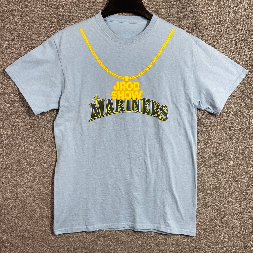 Seattle Mariners J-Rod Show T-Shirt Mens Light Blue Julio Rodriguez Graphic Tee